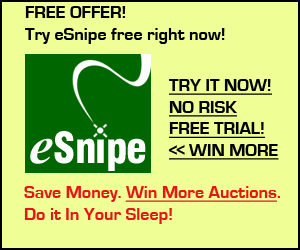 Free trial for new eSnipe members! Try it now free!